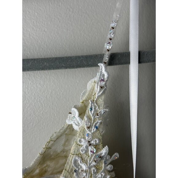 Mac Duggal 79341 Trumpet Gown Maxi Ivory Formal Plunge Neck Size 2 NEW $798 - Picture 11 of 12